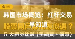 韩国市场概览：杠杆交易 早知道