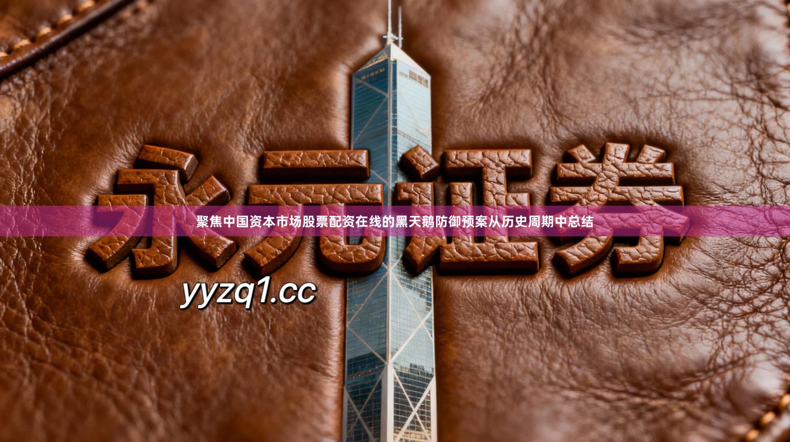 聚焦中国资本市场股票配资在线的黑天鹅防御预案从历史周期中总结